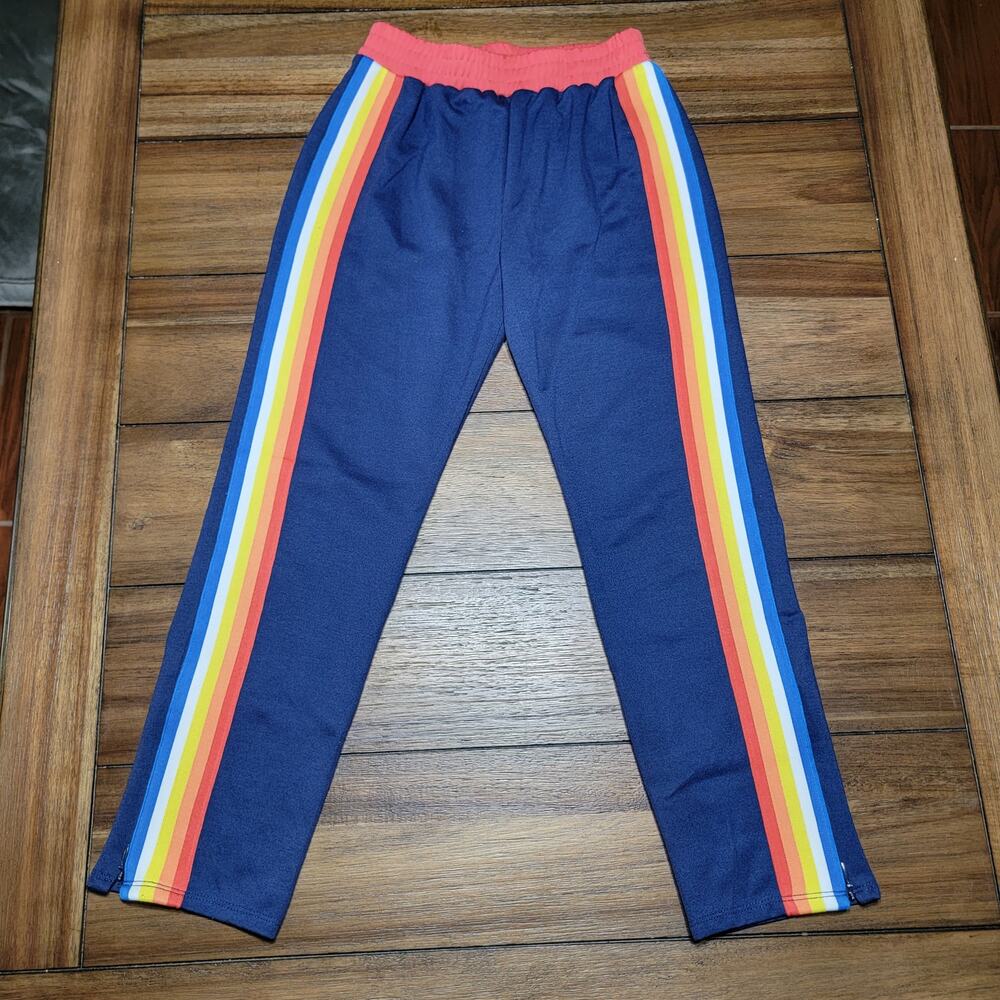 Art Class Athletic Pants w/ Side Stripes & Zipper Cuffs - Size Medium (7-8)
